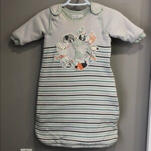 Dylan & Abby Baby Sleep Sack | 6–18 Months | Removable Sleeves Animal Map